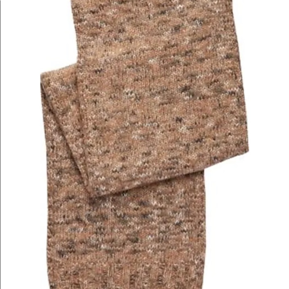 Ben Sherman Tan Knitted Scarf with Chunky Texture and Cozy Design